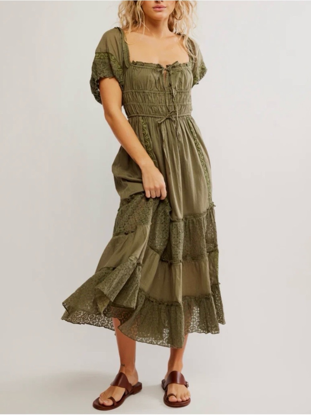 NWT! Free People Falling Sun Midi Dress
